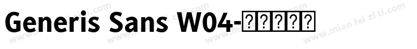 Generis Sans W04字体转换